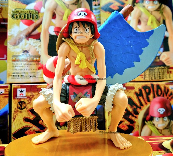 Neca One Piece BANPRESTO Film Gold SCultures Big Luffy PVC Figure Champion  2015 