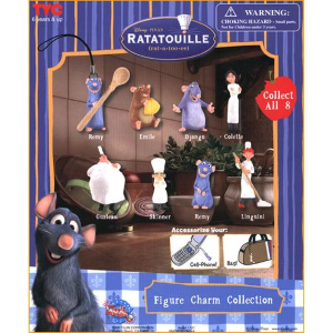 DISNEY - Ratatouille Figure Charm Collection Phone Straps Complete Set of 8
