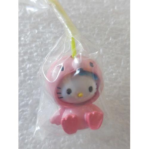 HELLO KITTY - Animals Costume Swing Phone Strap - Flamingo