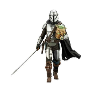 STAR WARS - The Mandalorian - Mandalorian & Grogu with Beskar Staff ArtFX+ 1/10 Pvc Figure
