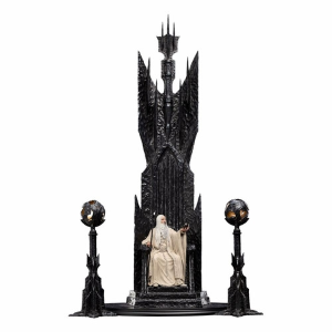 LORD OF THE RINGS - Saruman the White on Throne 1/6 Polystone Statue