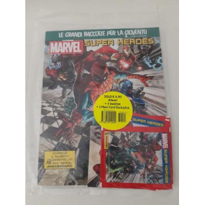 MARVEL SUPER HEROES STARTER PACK -  ALBUM BROSSURATO, 3 BUSTINE, 1 MAXI CARD