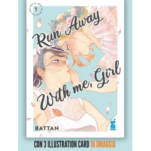 RUN AWAY WITH ME, GIRL 1 QUEER 34 - CON OMAGGIO ILLUSTRATION CARD