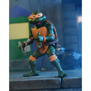 TMNT - Ninja Turtles Cartoon VHS - Michelangelo Ultimate Action Figure