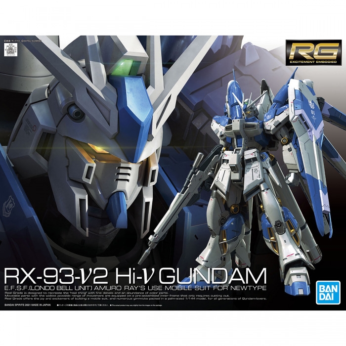 GUNDAM - 1/144 RX-93-v2 Hi Nu Real Grade Model Kit RG