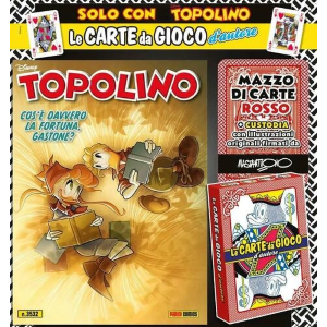 TOPOLINO 3532 + MAZZO DI CARTE ROSSO