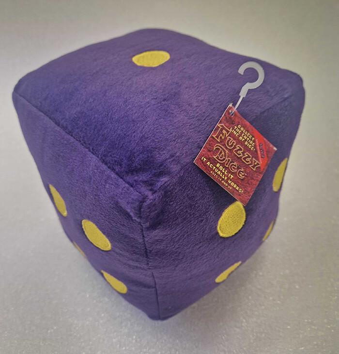 Fuzzy Dice Purple 6 Sided Plush