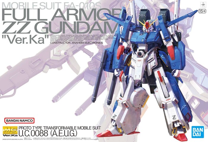 GUNDAM - 1/100 Full Armor ZZ Gundam Ver. Ka Master Grade Model Kit MG
