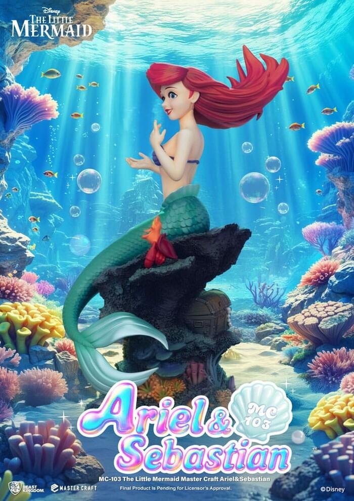 DISNEY - The Little Mermaid - Ariel & Sebastian Master Craft Statue