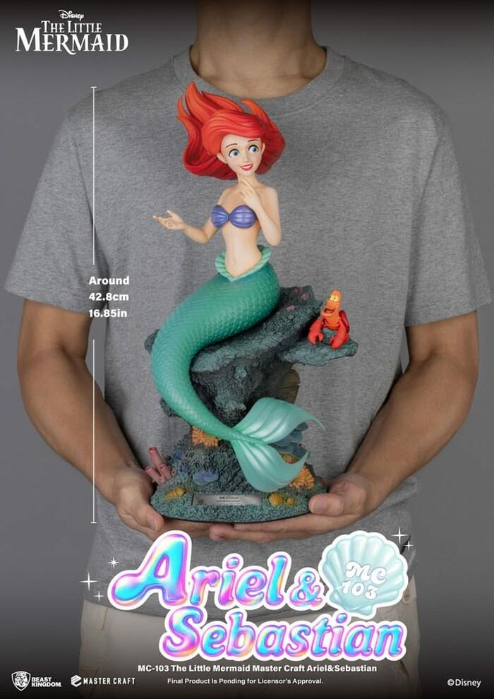 DISNEY - The Little Mermaid - Ariel & Sebastian Master Craft Statue