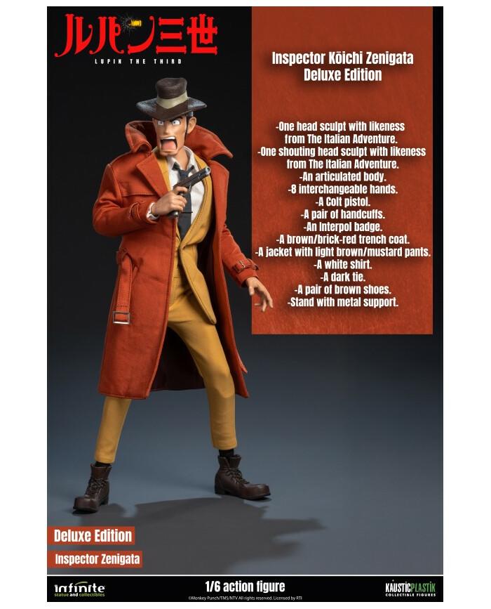 LUPIN III - L'avventura Italiana - Inspector Zenigata Koichi 1/6 Action Figure 12" Deluxe Edition