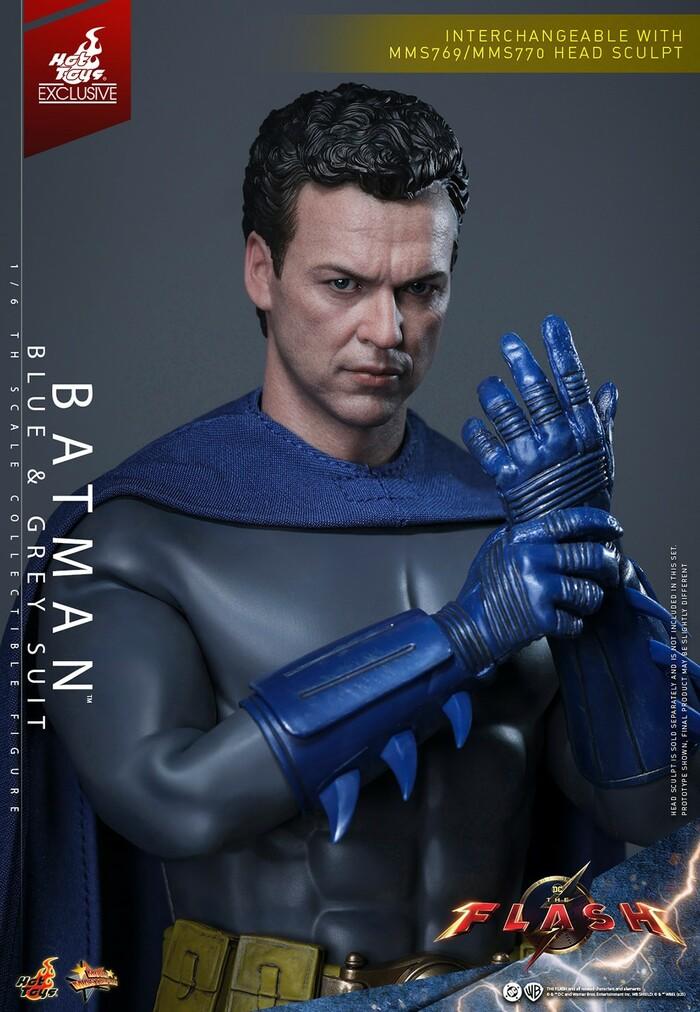 DC COMICS - The Flash Movie - Batman Blue & Grey Suit 1/6 Action Figure 12" Exclusive MMS834