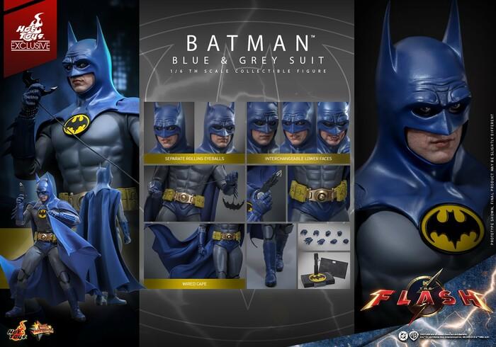 DC COMICS - The Flash Movie - Batman Blue & Grey Suit 1/6 Action Figure 12" Exclusive MMS834