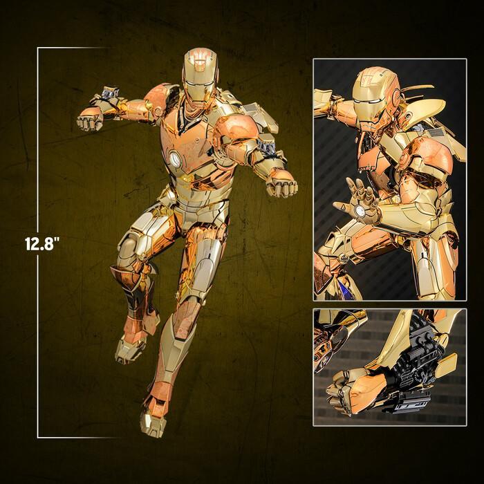 IRON MAN - Man Mark III Golden & Copper Gold Ver. 1/6 Action Figure 12" Exclusive MMS848D78