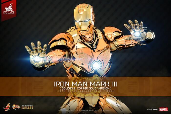 IRON MAN - Man Mark III Golden & Copper Gold Ver. 1/6 Action Figure 12" Exclusive MMS848D78