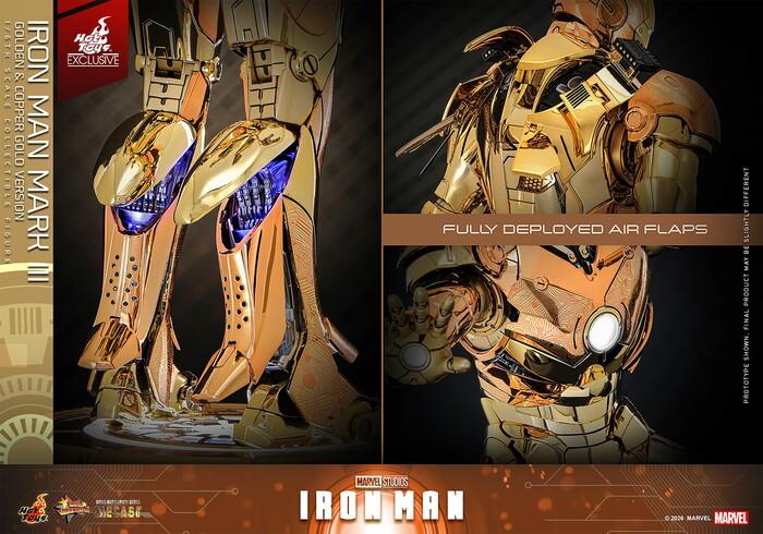 IRON MAN - Man Mark III Golden & Copper Gold Ver. 1/6 Action Figure 12" Exclusive MMS848D78