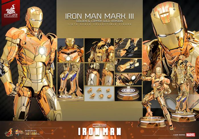 IRON MAN - Man Mark III Golden & Copper Gold Ver. 1/6 Action Figure 12" Exclusive MMS848D78