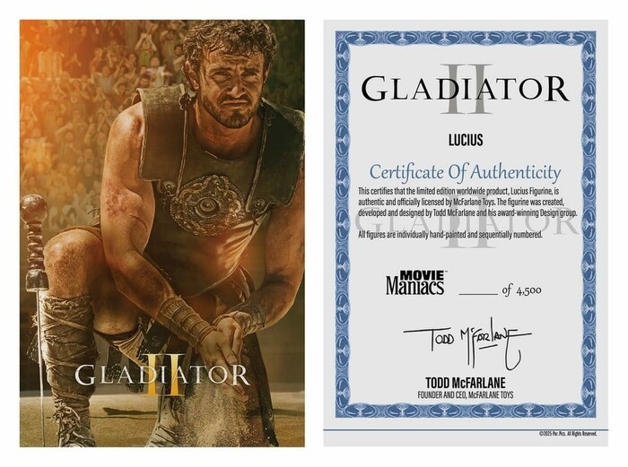 GLADIATOR II - Movie Maniacs - Lucius Action Figure