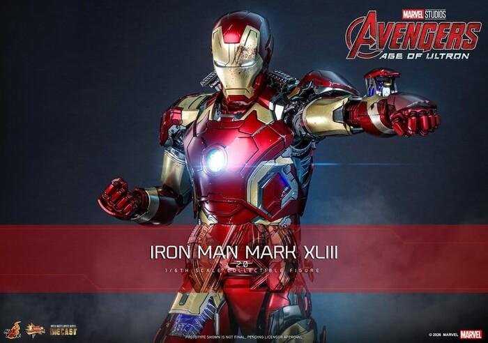 MARVEL - Avengers Age of Ultron - Iron Man Mark XLIII 2.0 1/6 Action Figure 12" Diecast MMS865D80