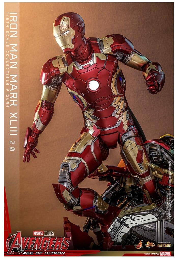 MARVEL - Avengers Age of Ultron - Iron Man Mark XLIII 2.0 1/6 Action Figure 12" Diecast MMS865D80