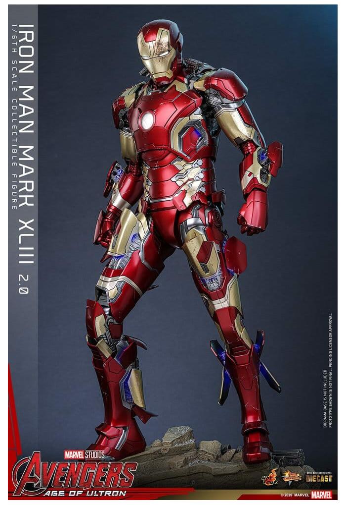 MARVEL - Avengers Age of Ultron - Iron Man Mark XLIII 2.0 1/6 Action Figure 12" Diecast MMS865D80