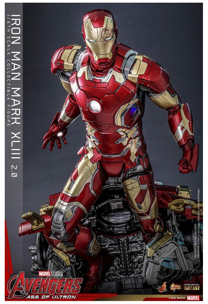 MARVEL - Avengers Age of Ultron - Iron Man Mark XLIII 2.0 1/6 Action Figure 12" Diecast MMS865D80