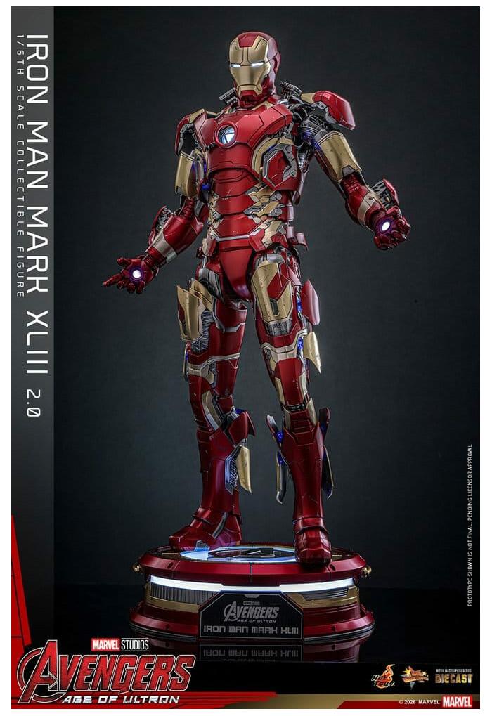 MARVEL - Avengers Age of Ultron - Iron Man Mark XLIII 2.0 1/6 Action Figure 12" Diecast MMS865D80