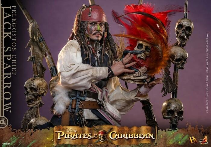 PIRATES OF THE CARIBBEAN - Dead Man's Chest - Pelegostos Chief Jack Sparrow 1/6 Action Figure 12" DX-48