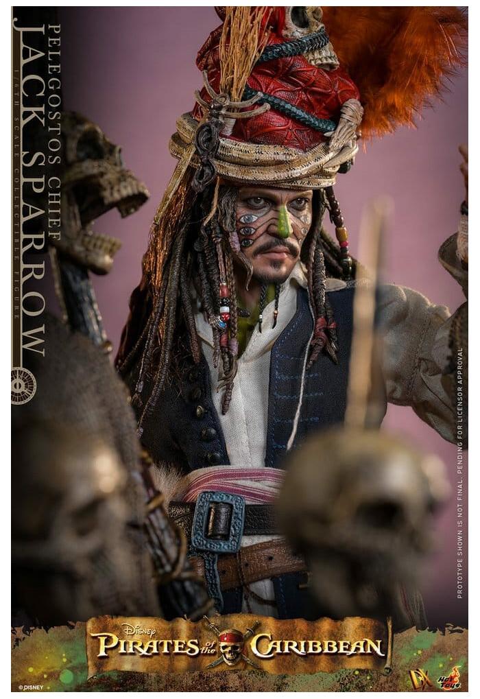 PIRATES OF THE CARIBBEAN - Dead Man's Chest - Pelegostos Chief Jack Sparrow 1/6 Action Figure 12" DX-48