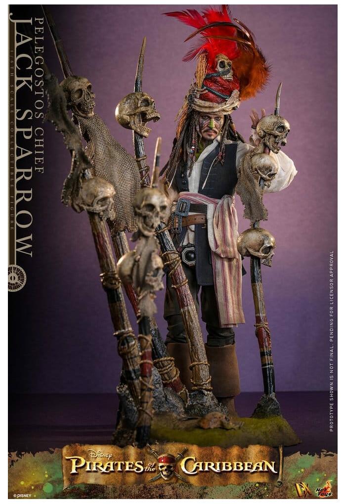 PIRATES OF THE CARIBBEAN - Dead Man's Chest - Pelegostos Chief Jack Sparrow 1/6 Action Figure 12" DX-48