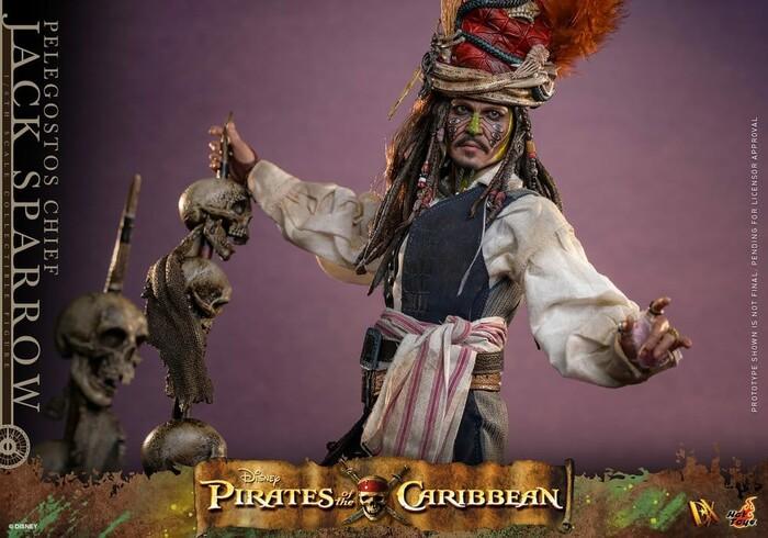 PIRATES OF THE CARIBBEAN - Dead Man's Chest - Pelegostos Chief Jack Sparrow 1/6 Action Figure 12" DX-48