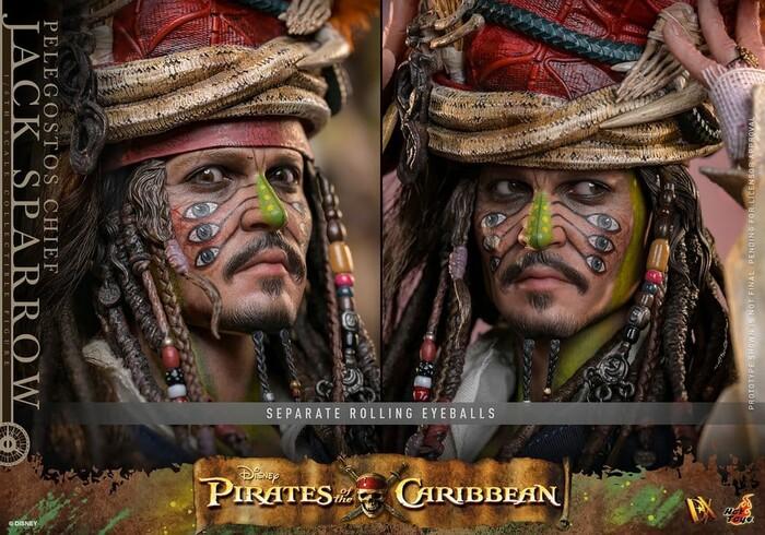PIRATES OF THE CARIBBEAN - Dead Man's Chest - Pelegostos Chief Jack Sparrow 1/6 Action Figure 12" DX-48