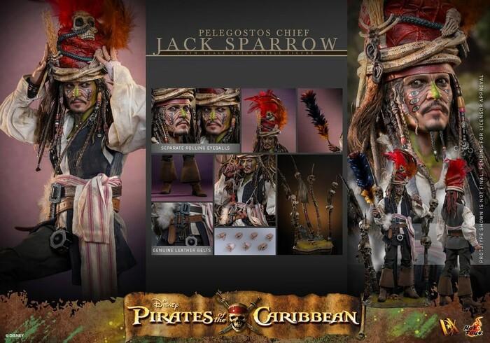 PIRATES OF THE CARIBBEAN - Dead Man's Chest - Pelegostos Chief Jack Sparrow 1/6 Action Figure 12" DX-48