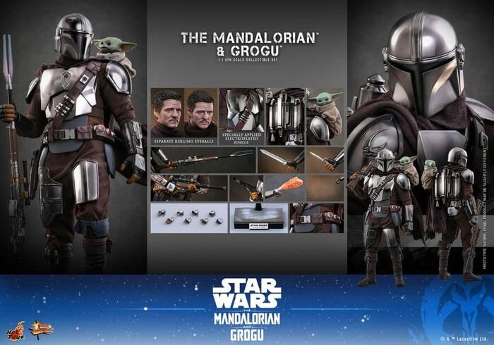 STAR WARS - The Mandalorian - The Mandalorian & Grogu 2-Pack 1/6 Action Figure 12" MMS871