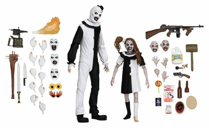 TERRIFIER 2 - Art the Clown & Little Pale Girl Ultimate Action Figure 2-Pack