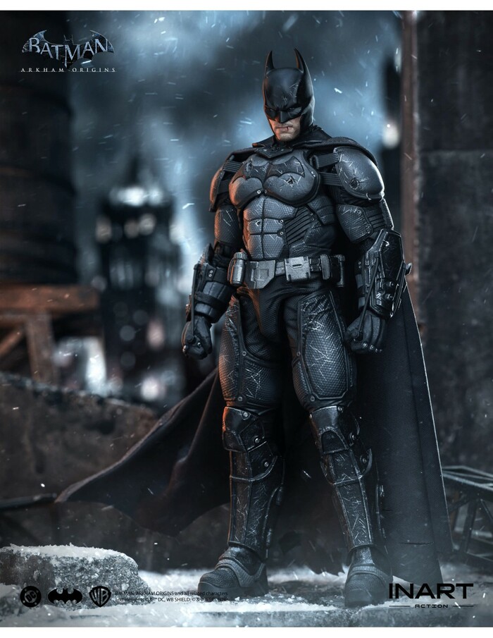BATMAN - Arkham Origins - Batman Battle Damaged Ver. 1/12 Action Figure INART
