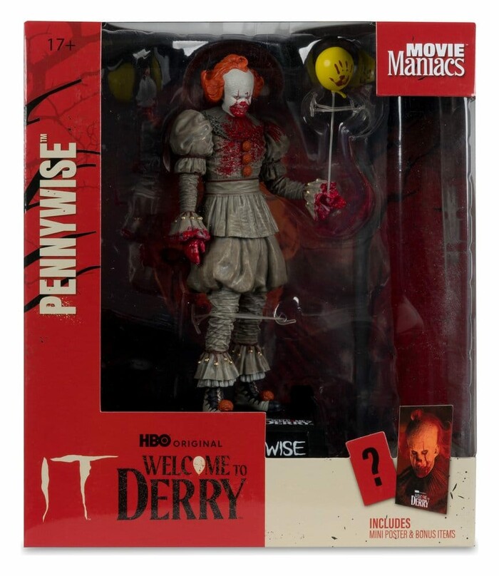 IT - Welcome to Derry - Movie Maniacs - Bloody Pennywise Action Figure