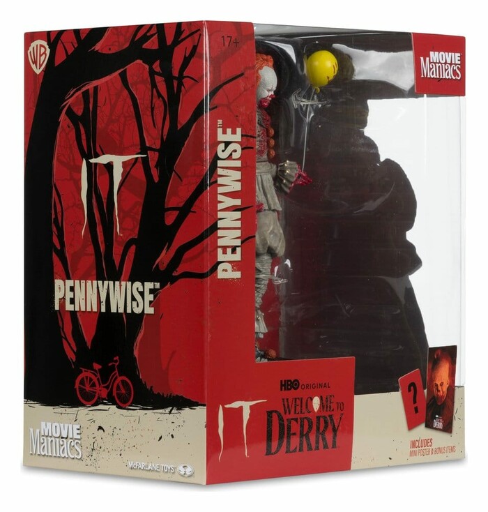 IT - Welcome to Derry - Movie Maniacs - Bloody Pennywise Action Figure