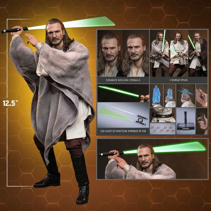 STAR WARS - Episode I - Qui-Gon Jinn Collector Edition 1/6 Action Figure 12" MMS880