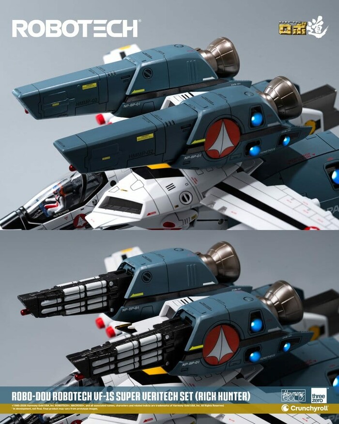 MACROSS - ROBOTECH - VF-1S Super Veritech Set Rick Hunter Robo-Dou Action Figure