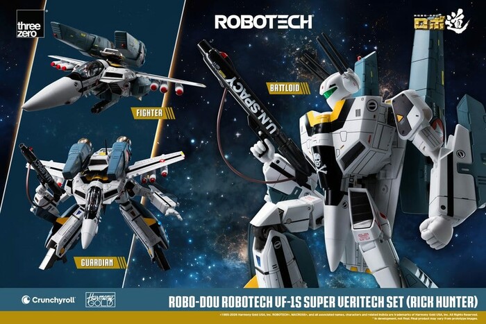 MACROSS - ROBOTECH - VF-1S Super Veritech Set Rick Hunter Robo-Dou Action Figure