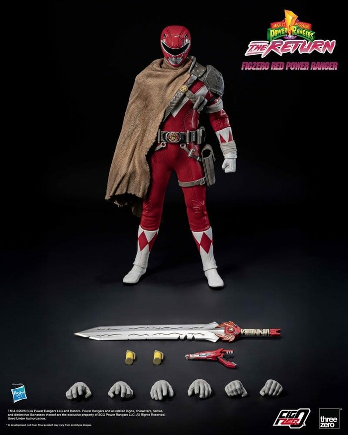 POWER RANGERS - Mighty Morphin - The Return - Red Power 1/6 FigZero Action Figure 12"