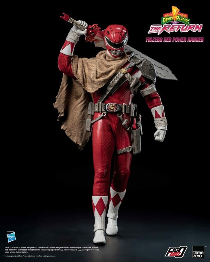 POWER RANGERS - Mighty Morphin - The Return - Red Power 1/6 FigZero Action Figure 12"