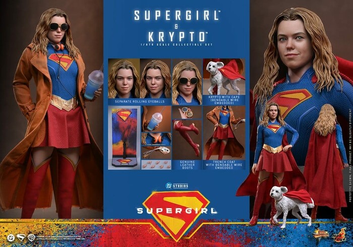 SUPERGIRL - Supergirl & Krypto 1/6 Action Figure 12" MMS869