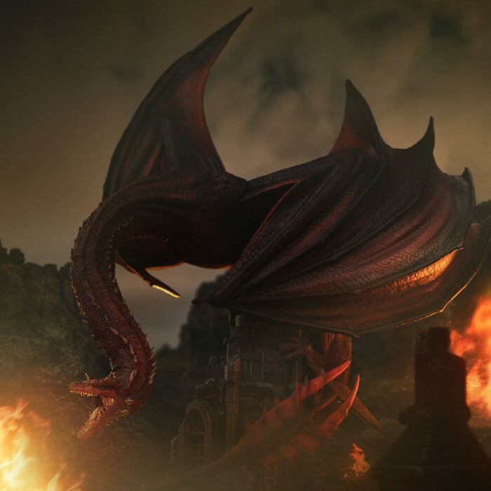 HOUSE OF THE DRAGON - Icons - Caraxes Polystone Statue