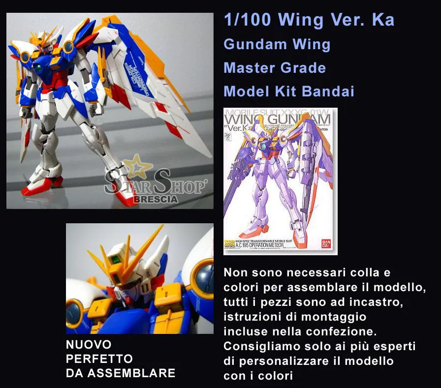 GUNDAM - 1/100 Wing Ver. Ka Master Grade Model Kit MG