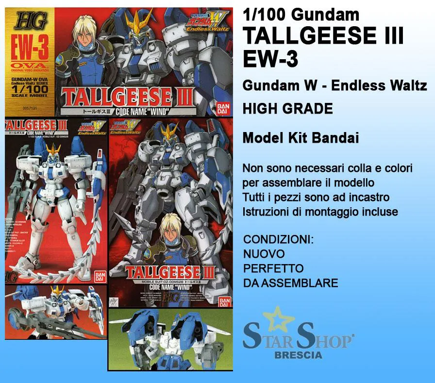 GUNDAM - 1/100 Tallgeese III High Grade Model Kit HG