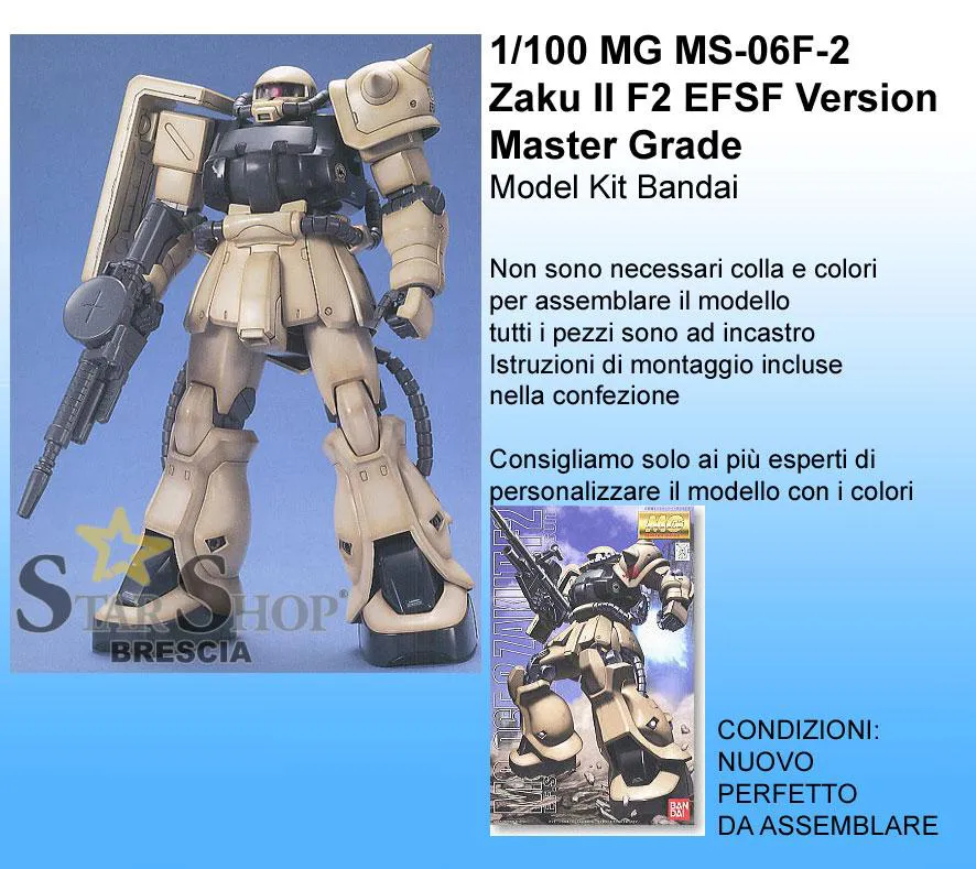 GUNDAM - 1/100 MS-06F-2 Zaku II F2 EFSF Version Master Grade Model Kit MG