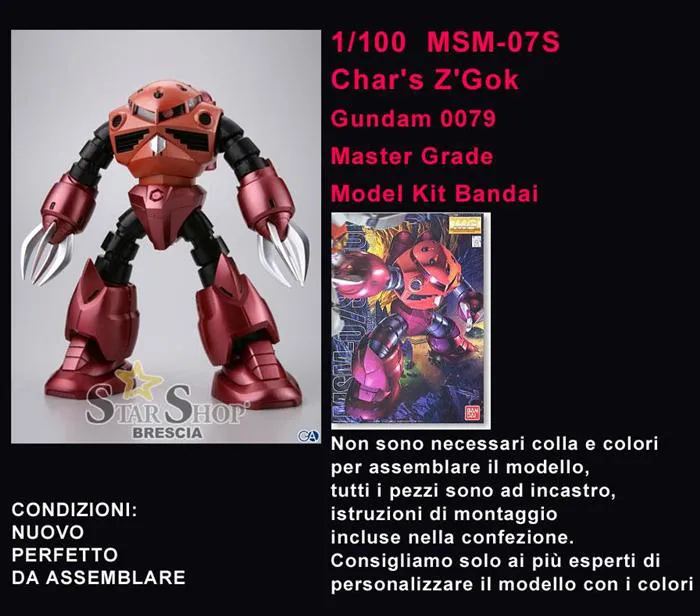 GUNDAM - 1/100 Char's Z'Gok Master Grade Model Kit MG