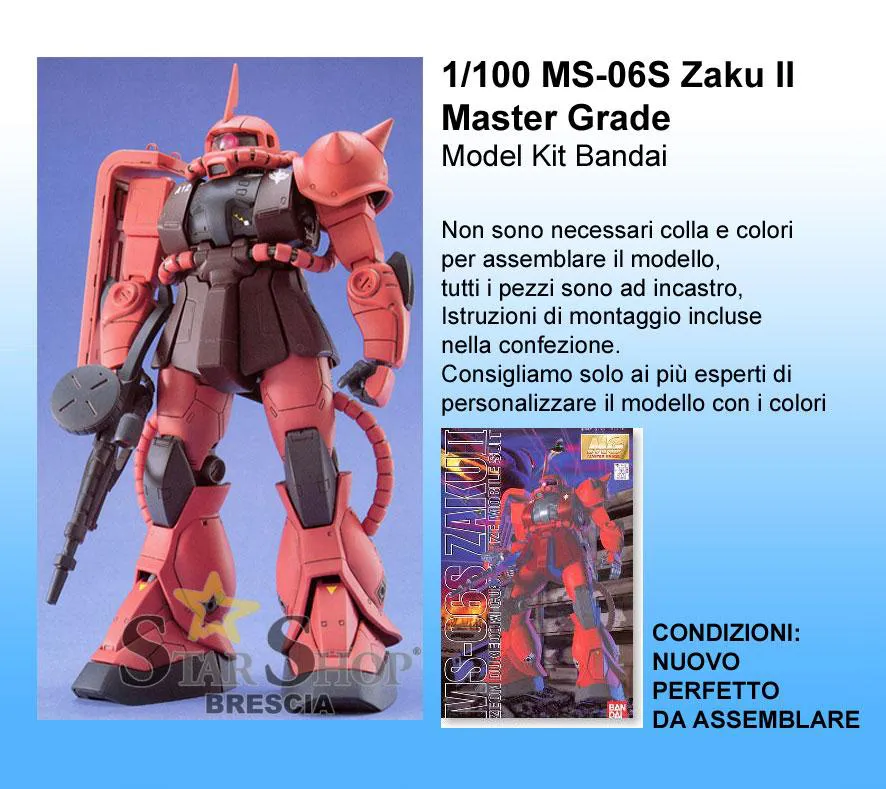 GUNDAM - 1/100 MS-06S Zaku II Master Grade Model Kit MG